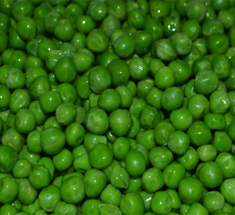 «Green peas, sold by weight» Deep frozen vegetables and fruits